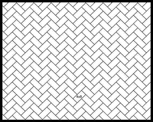 Herringbone 45 degree paver pattern