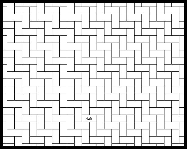 Herringbone paver pattern